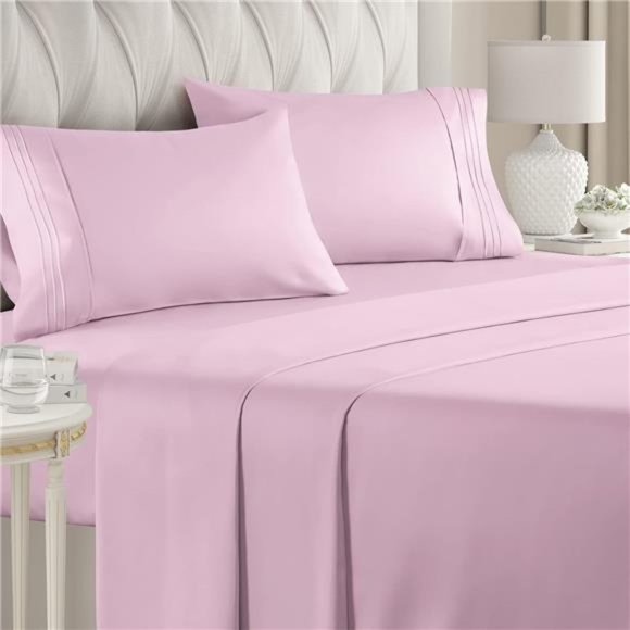 4 Pcs Sheet Set Breathable Cooling Hotel Luxury Extra Soft Deep Pockets Easy Fit - Picture 1 of 6